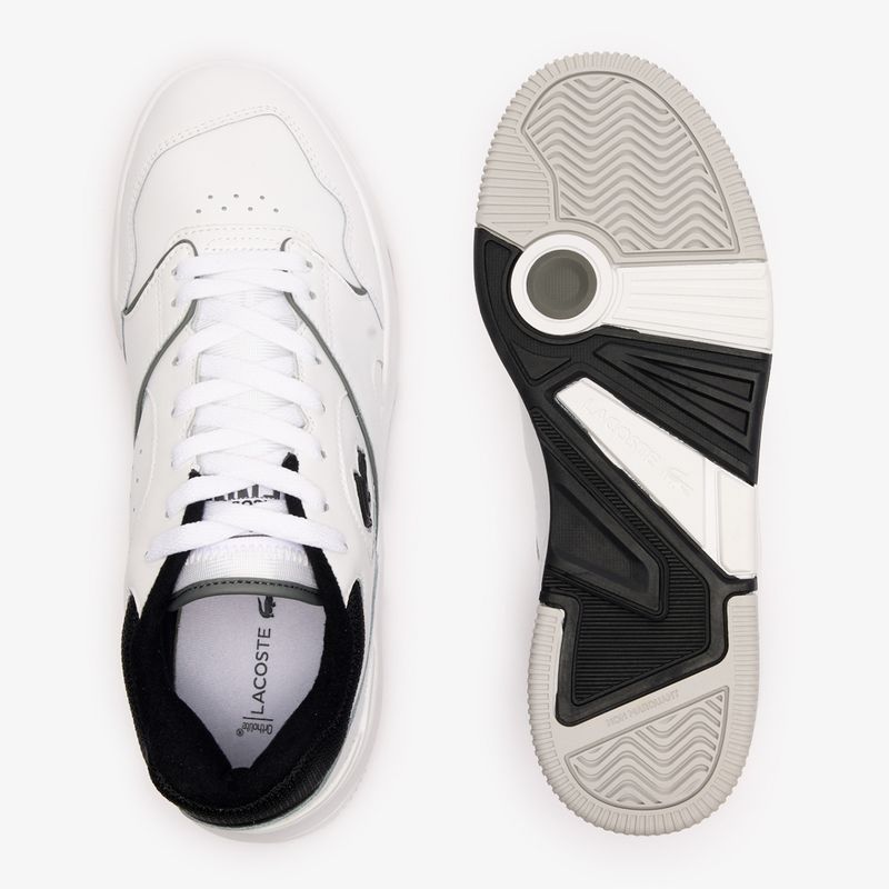 Vyriški batai Lacoste Lineshot Contrasted Collar Leather white/black 12