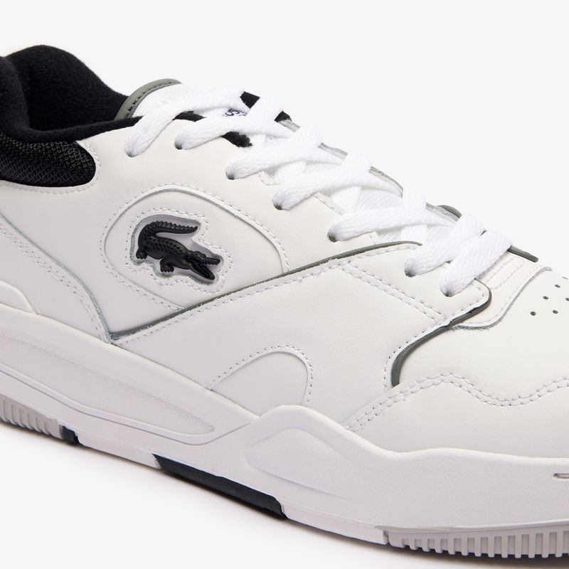 Vyriški batai Lacoste Lineshot Contrasted Collar Leather white/black 13