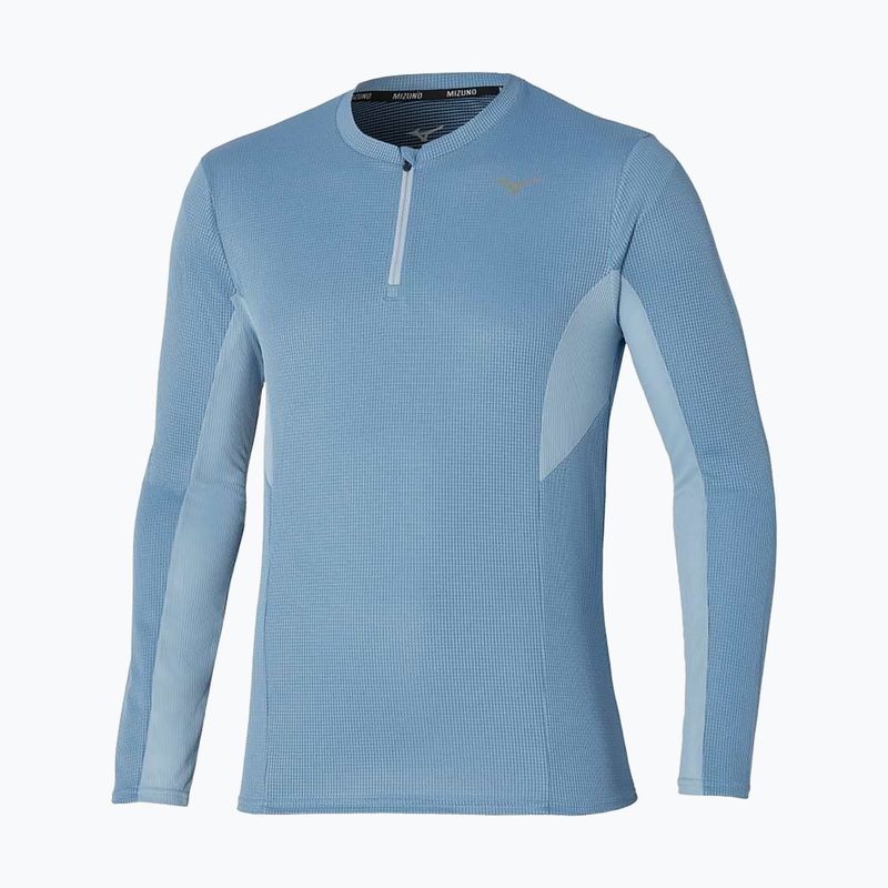 Vyriška bėgimo striukė ilgomis rankovėmis Mizuno Dryaeroflow Half Zip parisian blue