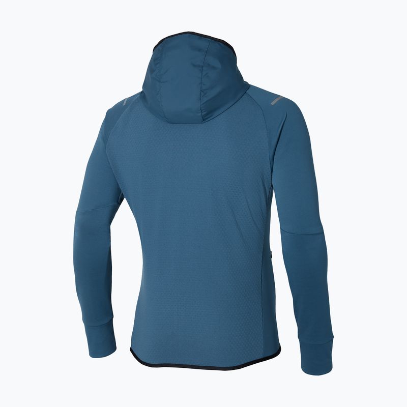 Vyriška bėgimo striukė Mizuno Warmalite Hybrid Full Zip blue wing teal 2