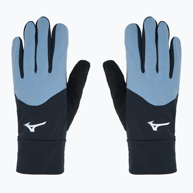 Bėgimo pirštinės Mizuno Warmalite black / glacier lake 2