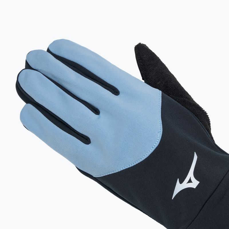 Bėgimo pirštinės Mizuno Warmalite black / glacier lake 4