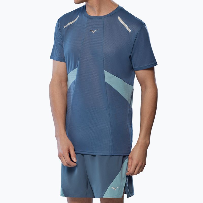 Vyriški bėgimo marškinėliai Mizuno DryAeroFlow Tee vintage indigo