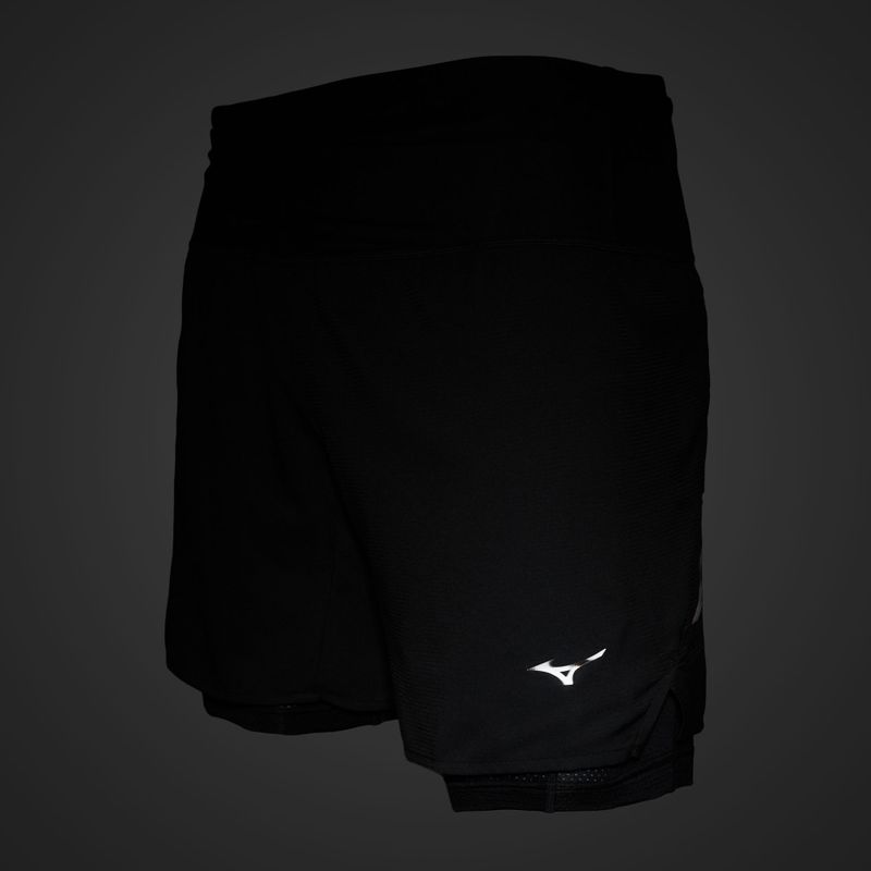 Vyriški bėgimo šortai Mizuno Trail ER 2IN1 black 6