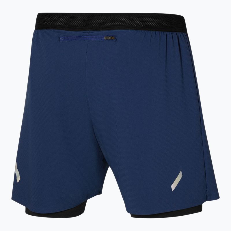Vyriški bėgimo šortai Mizuno Tech Light 5.5" 2IN1 estate blue 2