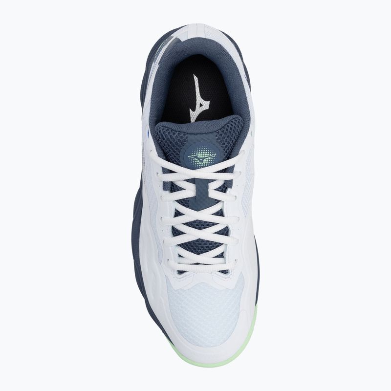 Vyriški teniso batai Mizuno Wave Enforce Court AC white/ vintage indigo/ neo mint 5