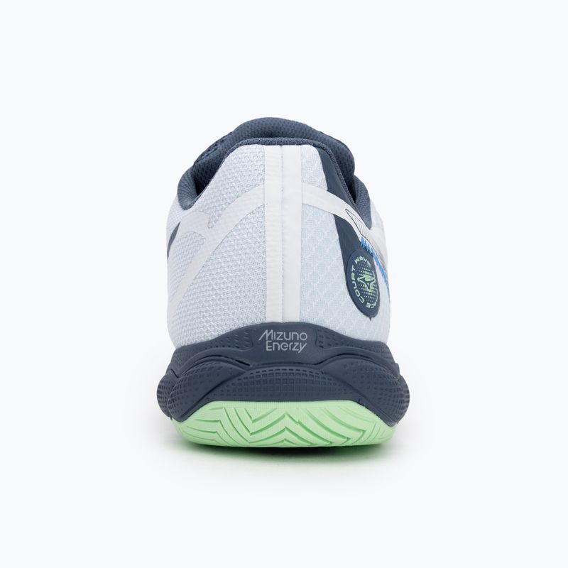 Vyriški teniso batai Mizuno Wave Enforce Court AC white/ vintage indigo/ neo mint 6