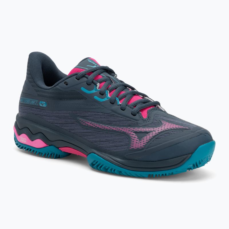 Moteriški padelio bateliai Mizuno Wave Exceed Light 2 Padel midnight navy/ fuchsia purple/ enamel blue