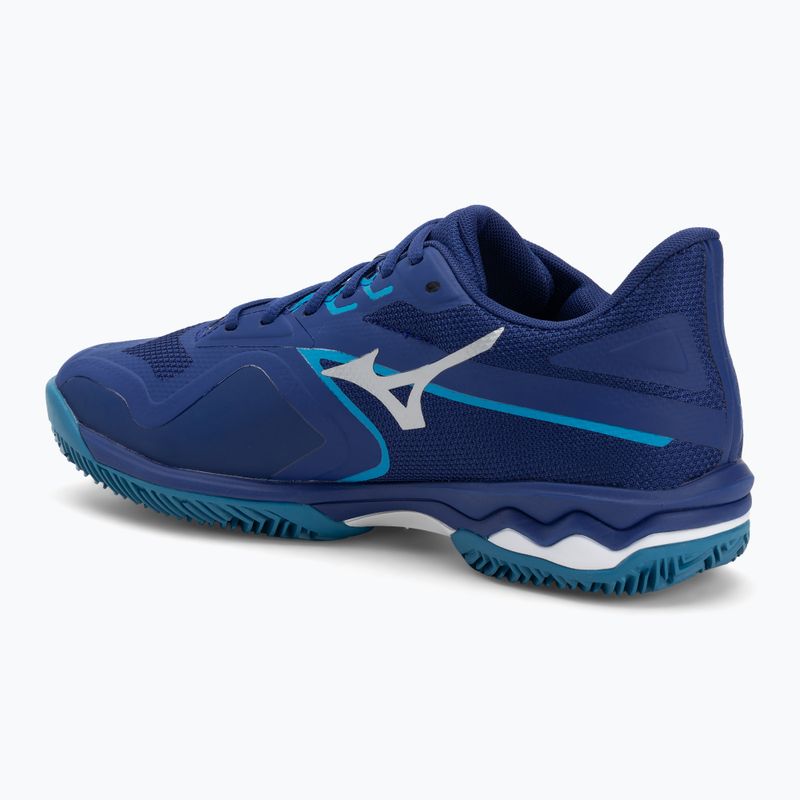 Vyriški teniso batai Mizuno Wave Exceed Light 2 CC bellwether blue/ white/ fjord blue 3
