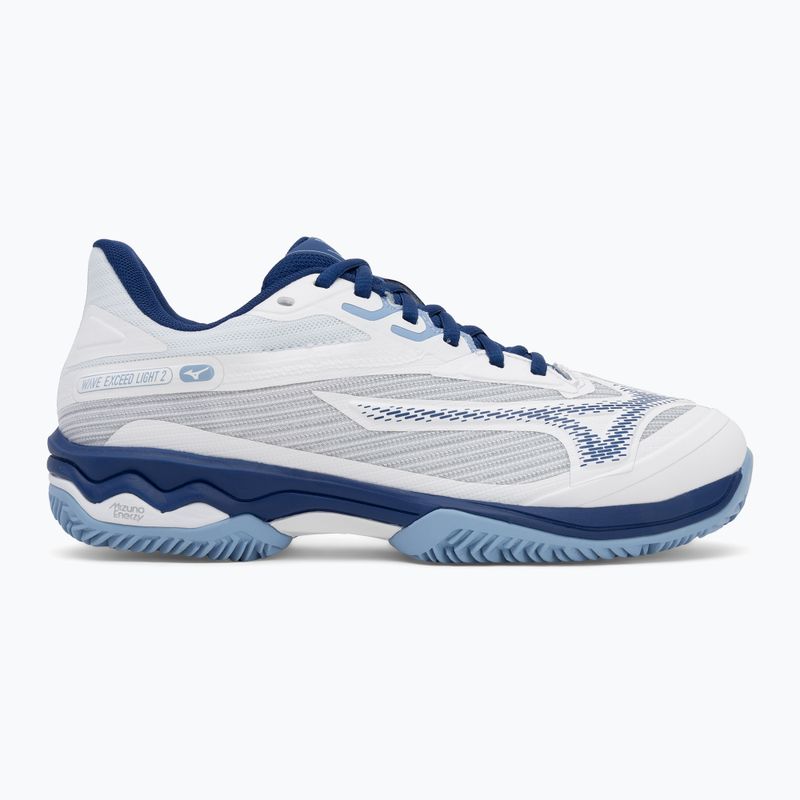Moteriški teniso batai Mizuno Wave Exceed Light 2 CC white/ bellwether blue/ bel air blue 2