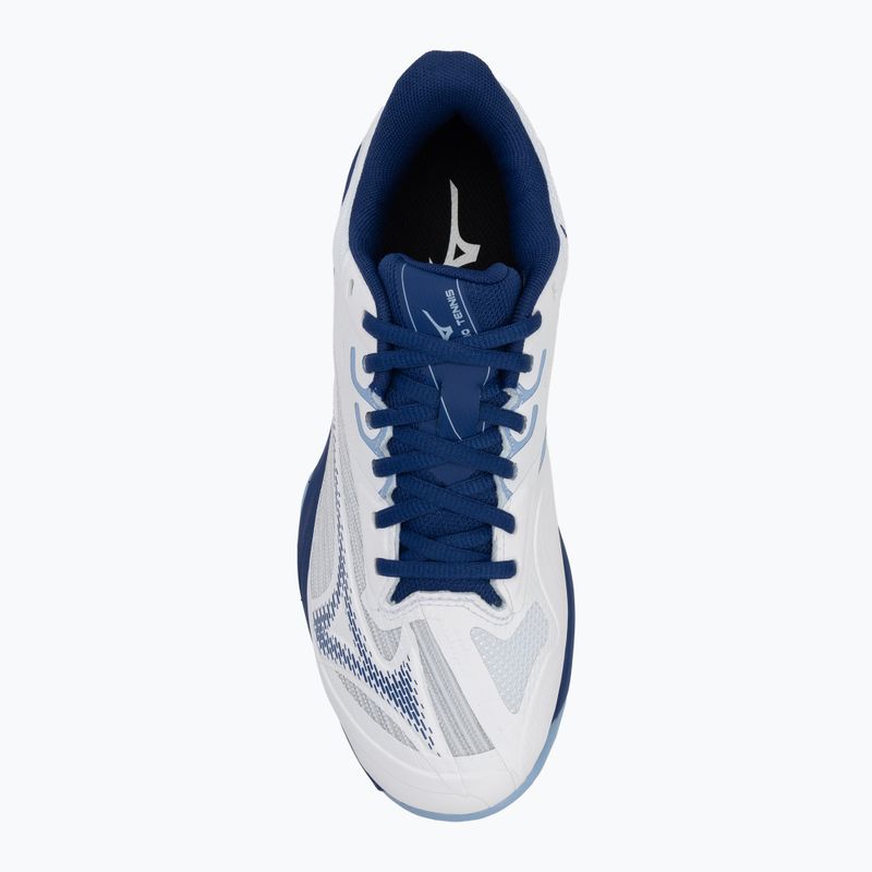 Moteriški teniso batai Mizuno Wave Exceed Light 2 CC white/ bellwether blue/ bel air blue 5
