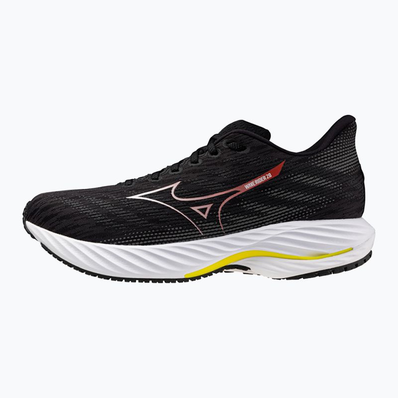 Vyriški bėgimo batai Mizuno Wave Rider 28 black/white/ evening primrose