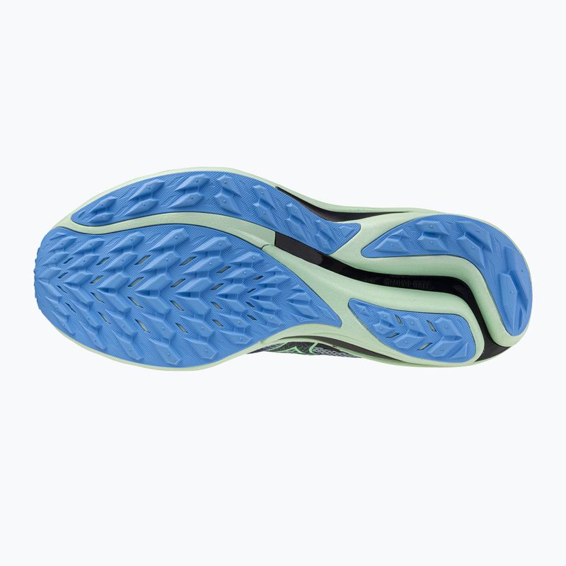 Vyriški bėgimo batai Mizuno Wave Rider GTX 2 vintage indigo / neo mint / front blue 3