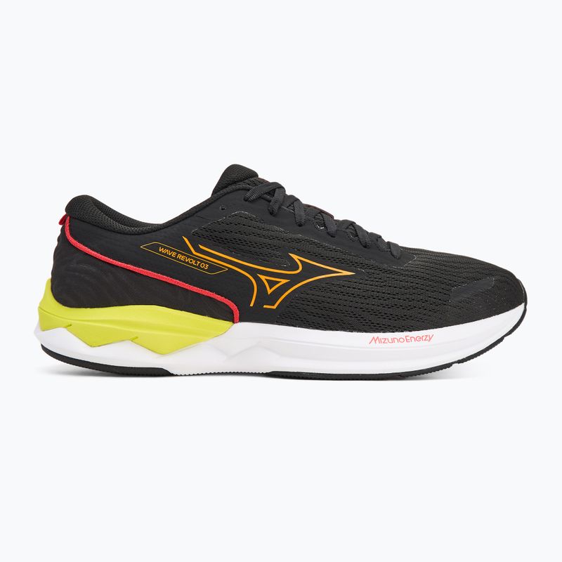 Vyriški bėgimo batai Mizuno Wave Revolt 3 black/bright marigold/evening primrose 2