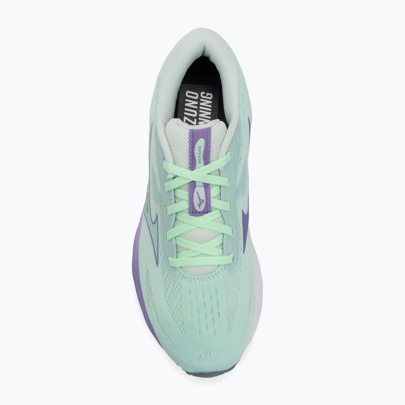 Moteriški bėgimo bateliai Mizuno Wave Serene neo mint/paisley purple/citadel 5