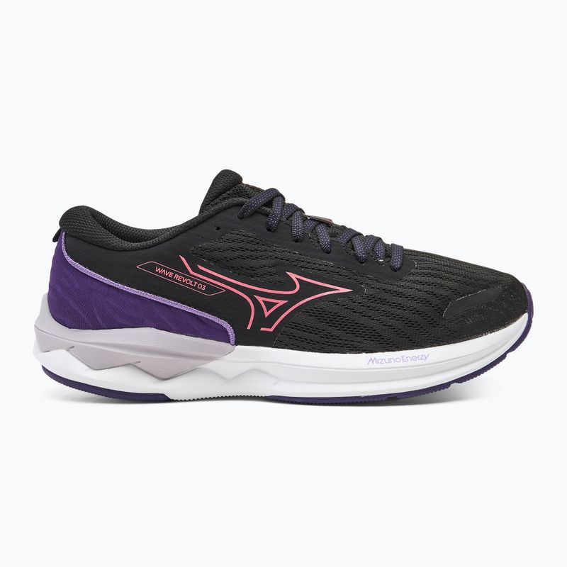 Moteriški bėgimo batai Mizuno Wave Revolt 3 black/camellia rose/violet indigo 2