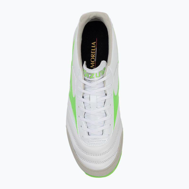 Vyriški futbolo batai Mizuno Morelia Sala Elite TF white/neon green/galaxy silver 5