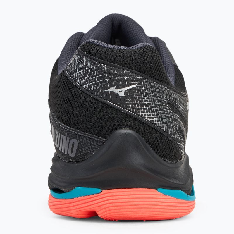 Tinklinio bateliai Mizuno Wave Voltage 2 black/neon flame/peacock blue 6