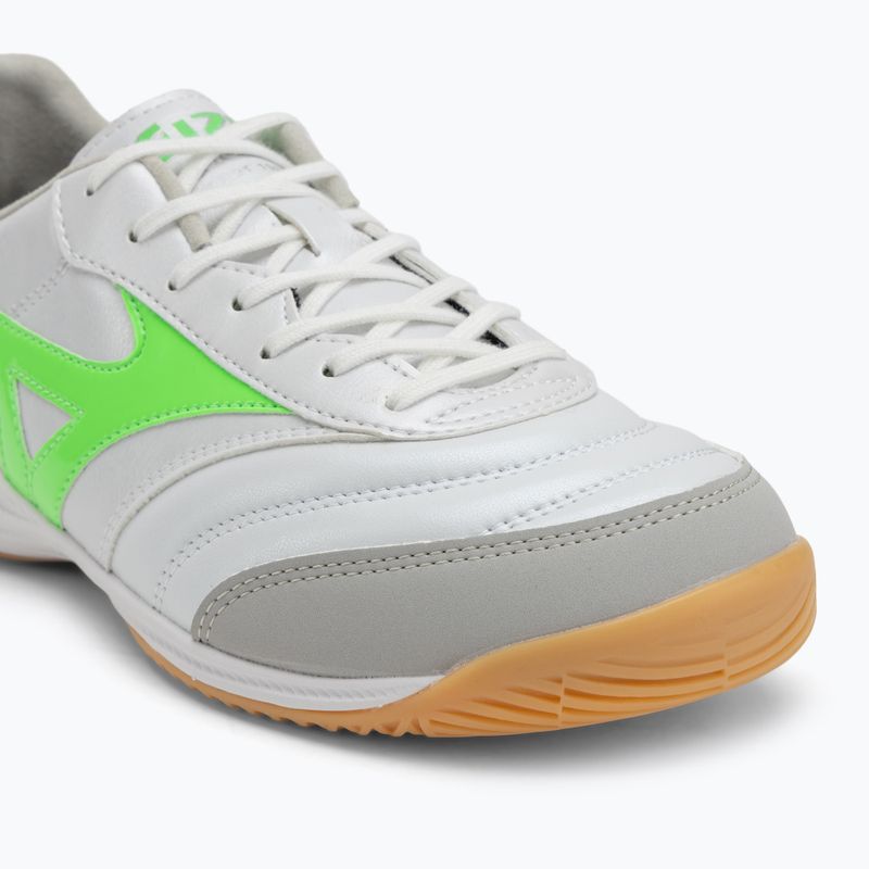 Vyriški futbolo batai Mizuno Morelia Sala Pro IN white/neon green/galaxy silver 7