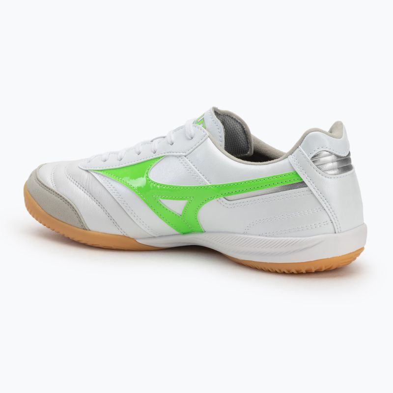Vyriški futbolo batai Mizuno Morelia Sala Elite IN white/neon green/galaxy silver 3