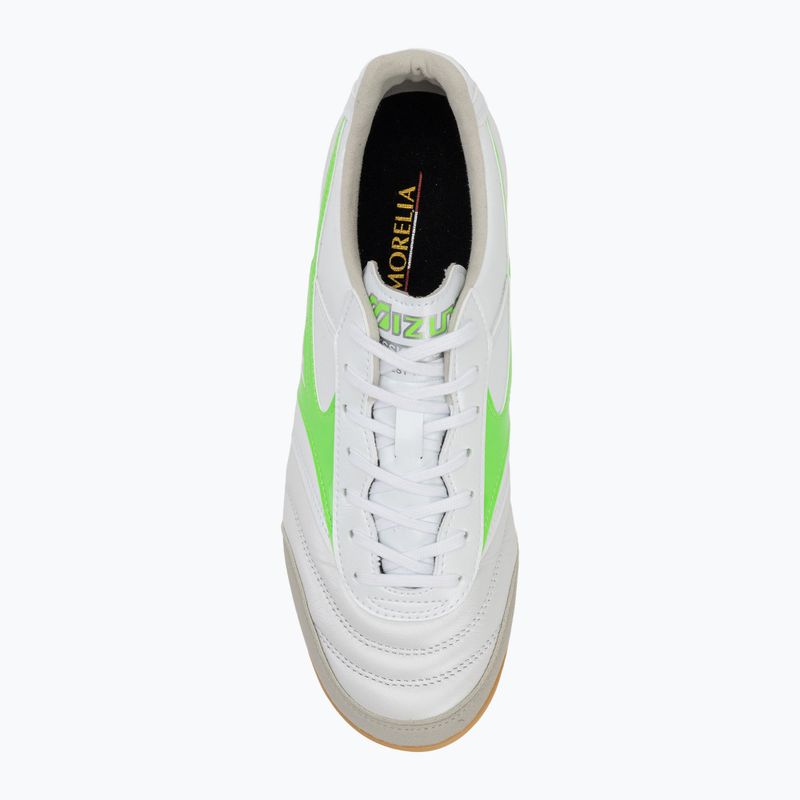 Vyriški futbolo batai Mizuno Morelia Sala Elite IN white/neon green/galaxy silver 5