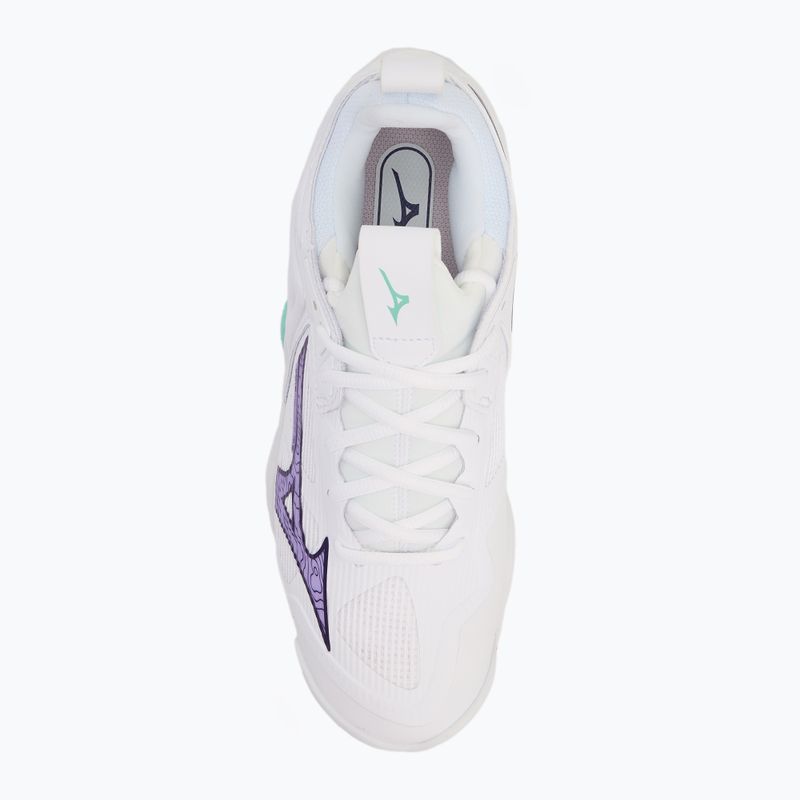 Tinklinio bateliai Mizuno Wave Momentum 3 white/violet indigo/camellia rose 5