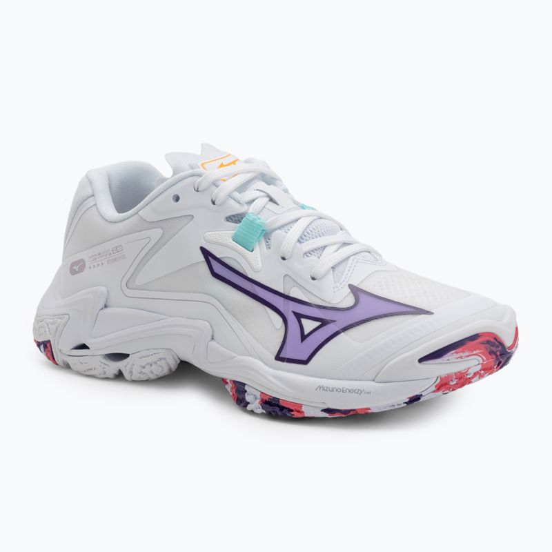 Moteriški tinklinio batai Mizuno Wave Lightning Z8 balti/violetiniai indigo/camelliaros