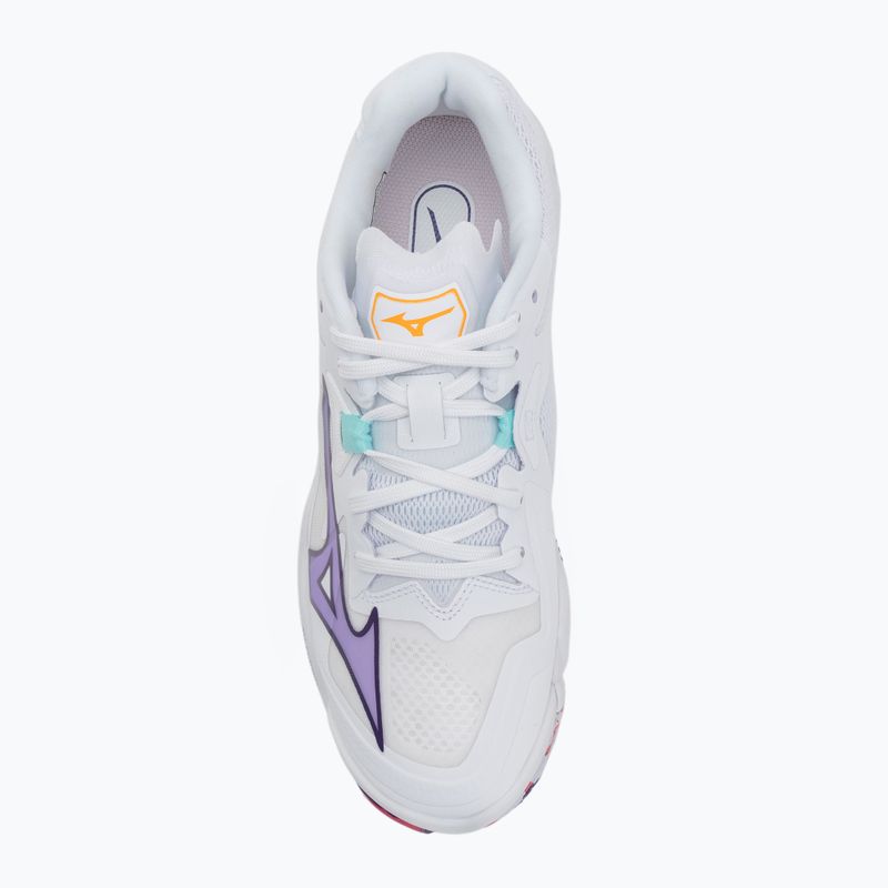 Moteriški tinklinio batai Mizuno Wave Lightning Z8 balti/violetiniai indigo/camelliaros 5