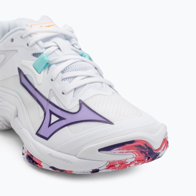 Moteriški tinklinio batai Mizuno Wave Lightning Z8 balti/violetiniai indigo/camelliaros 7
