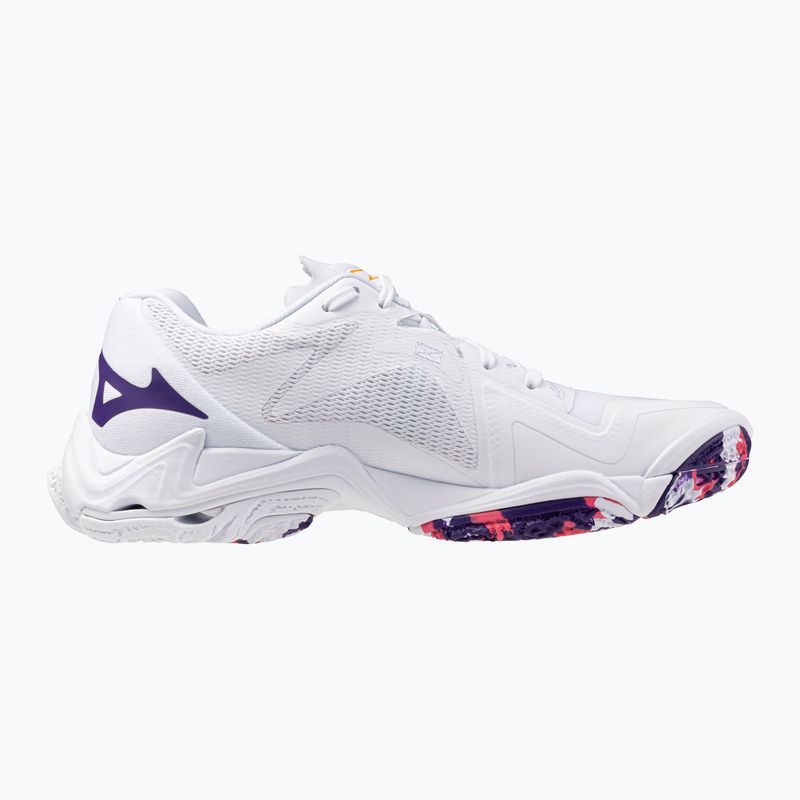 Moteriški tinklinio batai Mizuno Wave Lightning Z8 balti/violetiniai indigo/camelliaros 9