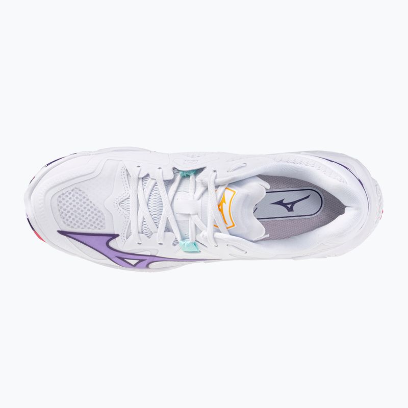 Moteriški tinklinio batai Mizuno Wave Lightning Z8 balti/violetiniai indigo/camelliaros 11