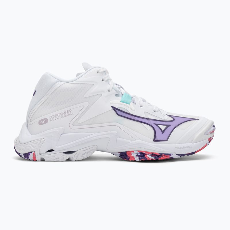 Moteriški tinklinio batai Mizuno Wave Lightning Z8 Mid balti/violetiniai indigo/camelliaros 2