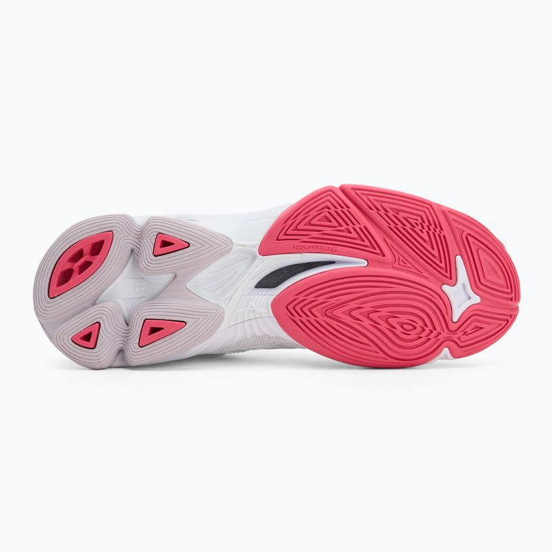 Tinklinio bateliai Mizuno Wave Voltage 2 white/violet indigo/camellia rose 4