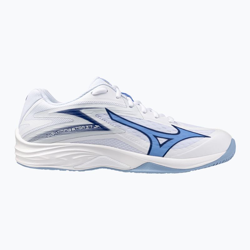 Vaikiški tinklinio batai Mizuno Lightning Star Z7 white/bellwether blue/bel air blue 8