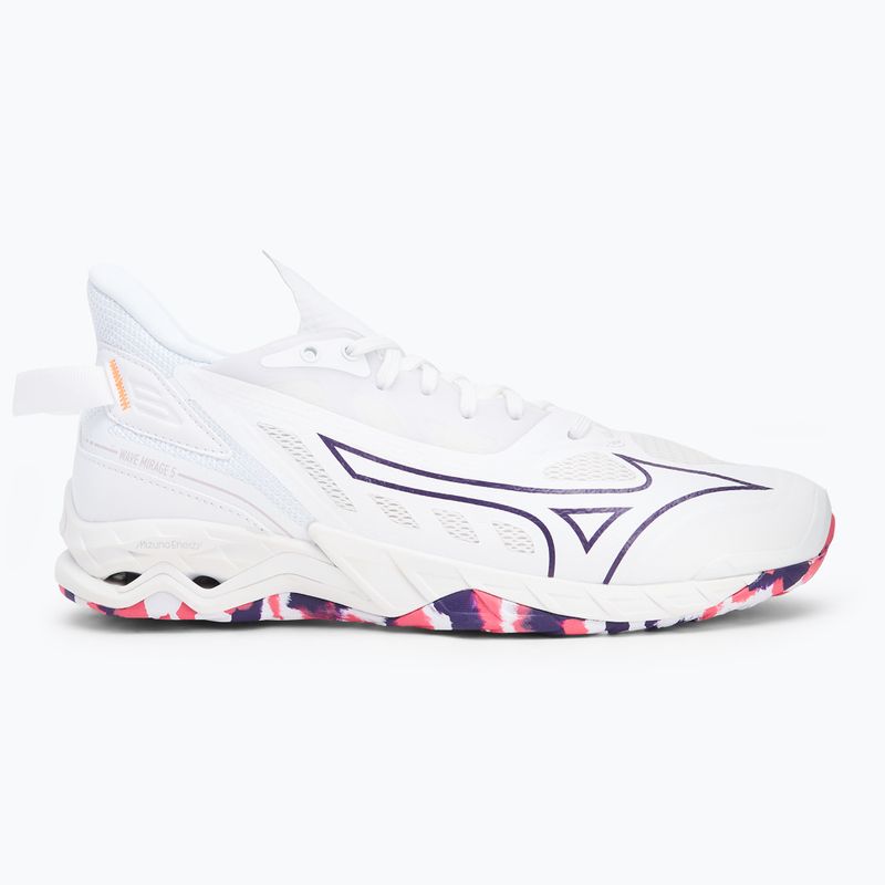 Batai Mizuno Wave Mirage 5 white/violet indigo/camellia rose 2