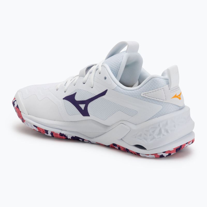 Rankinio bateliai Mizuno Wav Stealth Neo 2 white/violet indigo/camellia rose 3