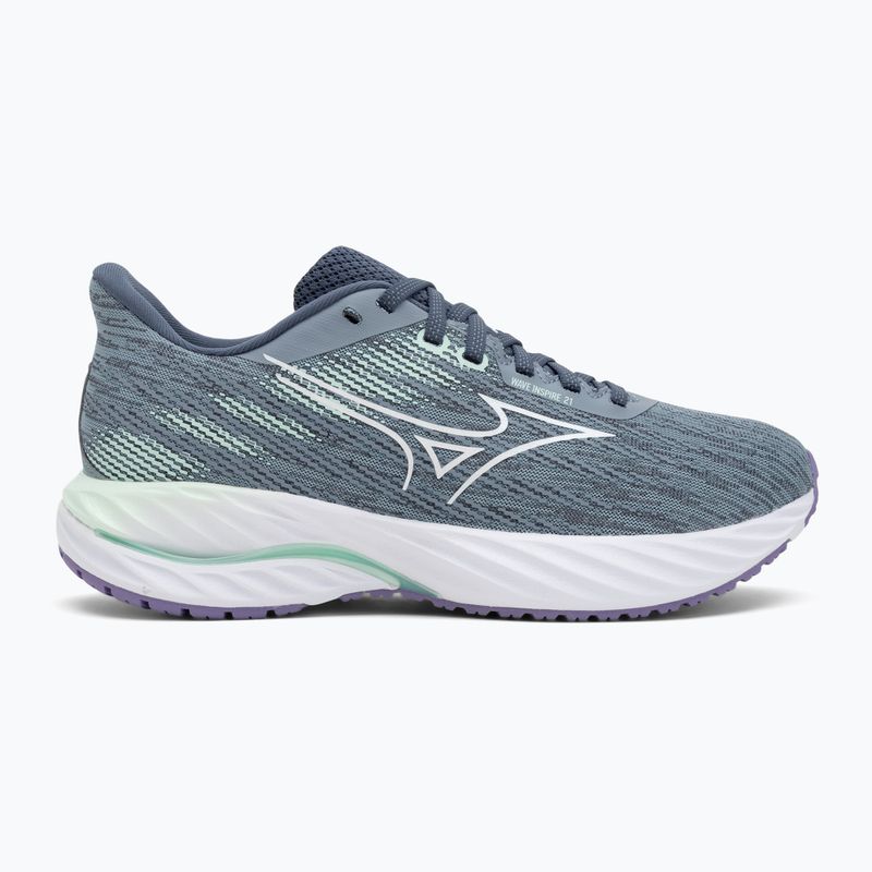 Moteriški bėgimo bateliai Mizuno Wave Inspire 21 tradewinds/balta/neo mėtų 2