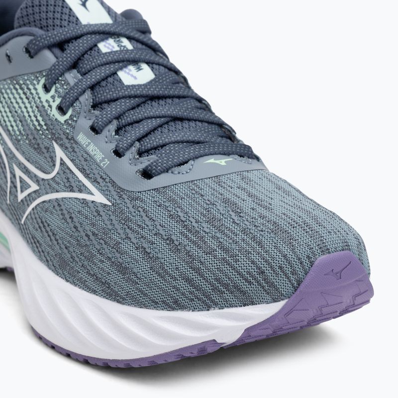 Moteriški bėgimo bateliai Mizuno Wave Inspire 21 tradewinds/balta/neo mėtų 7
