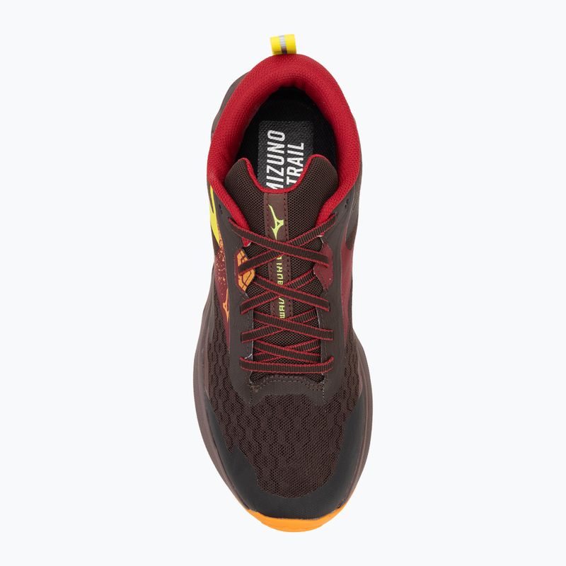 Vyriški bėgimo batai Mizuno Wave Ibuki 5 rum raisin / rythmic red / eve primro 5