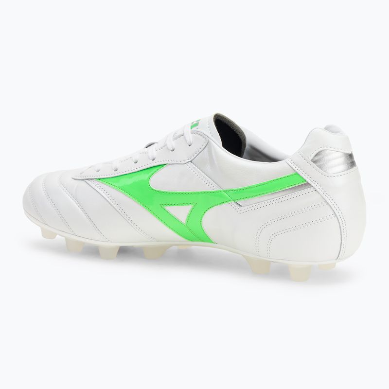 Vyriški futbolo bateliai Mizuno Morelia II Japan Md white/neon green/galaxy silver 3