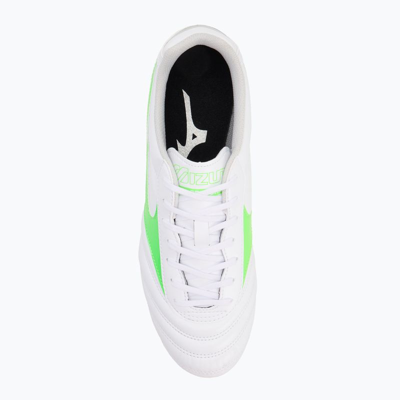 Vyriški futbolo bateliai Mizuno Morelia II Club Md white/neon green/galaxy silver 5