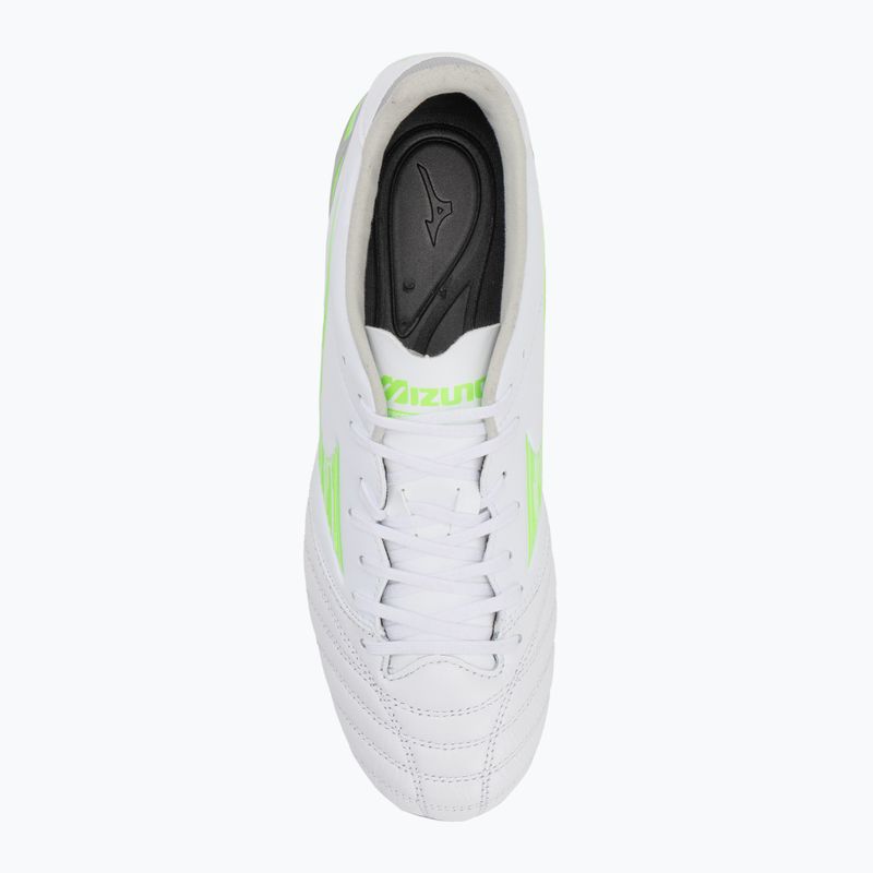 Vyriški futbolo bateliai Mizuno Morelia Neo IV Pro Md white/neon green/cool gray 3c 5