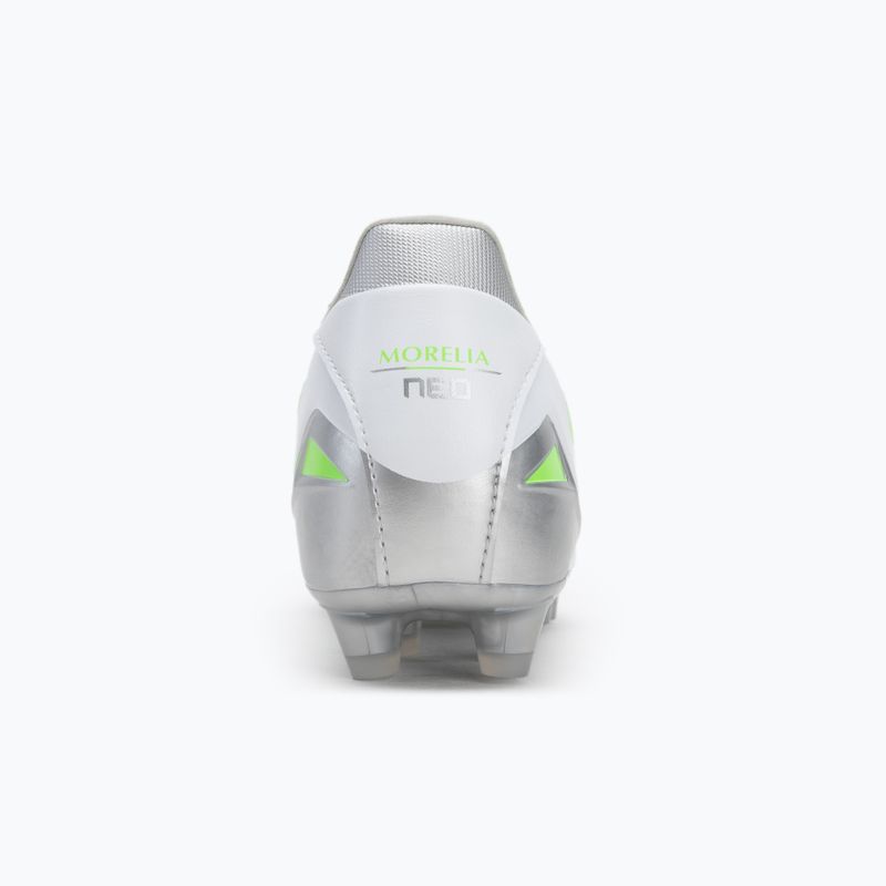 Vyriški futbolo bateliai Mizuno Morelia Neo IV Pro Md white/neon green/cool gray 3c 6