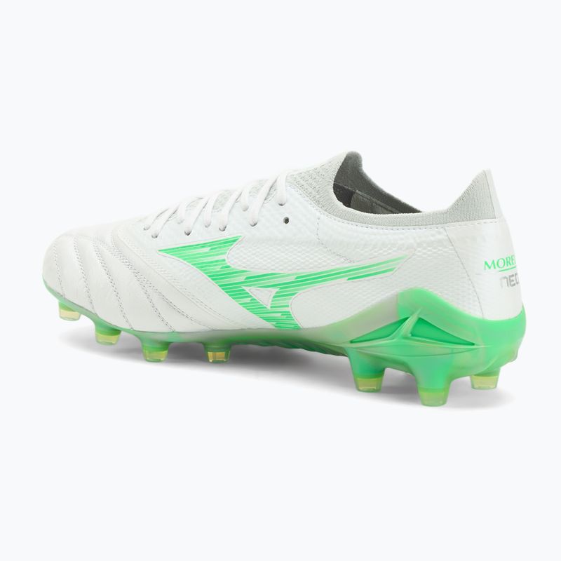 Vyriški futbolo bateliai Mizuno Morelia Neo IV Β Elite MD white/neon green/cool gray 3c 3