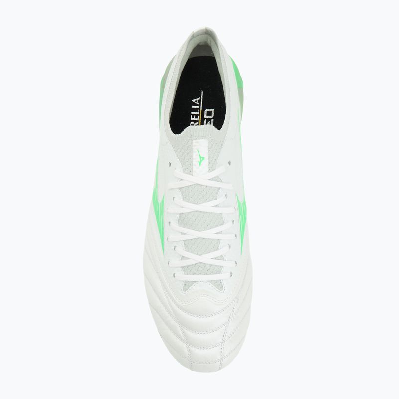 Vyriški futbolo bateliai Mizuno Morelia Neo IV Β Elite MD white/neon green/cool gray 3c 5