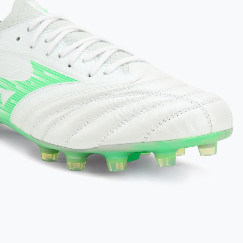 Vyriški futbolo bateliai Mizuno Morelia Neo IV Β Elite MD white/neon green/cool gray 3c 7