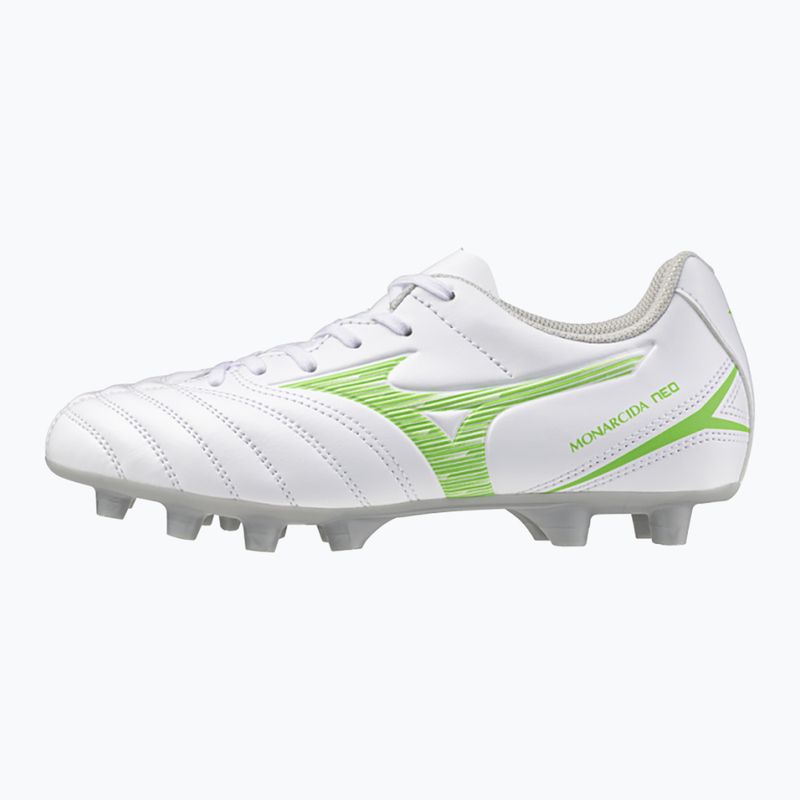 Vaikiški futbolo batai Mizuno Monarcida Neo III Select Jr Md white/neon green