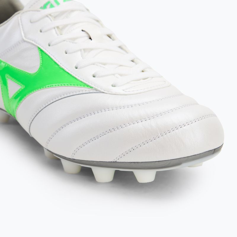 Vyriški futbolo bateliai Mizuno Morelia II Elite Md white/neon green/galaxy silver 7