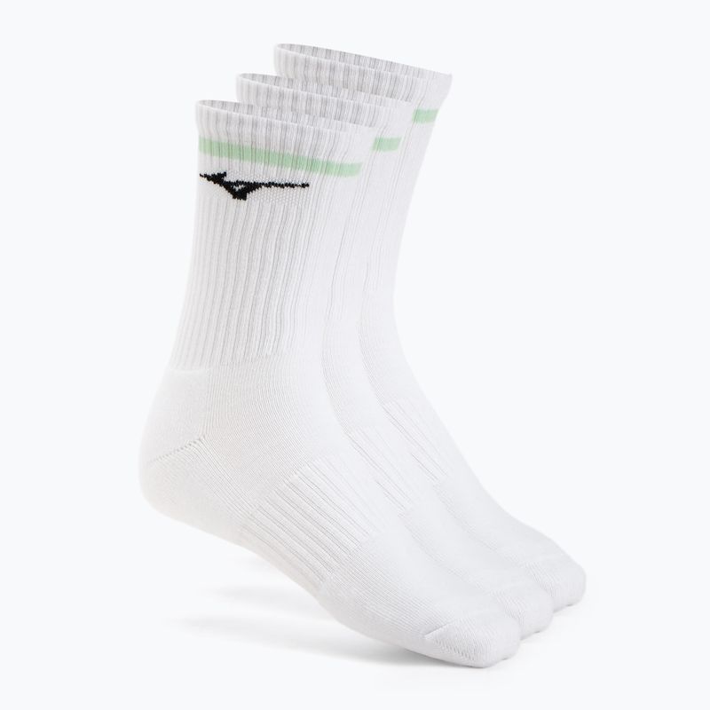 Kojinės Mizuno Training With Line 3 poros white / neo mint