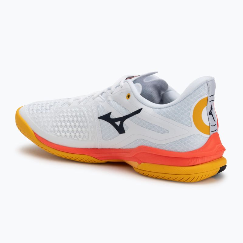 Vyriški teniso bateliai Mizuno Wave Exceed Tour 6 AC white/fiery coral 2/citrus 3